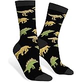 AOYEGO Glowing Light Bulb Garland Funny Socks Novelty Casual Crew Socks Contrast Color Design for Women Men Gift