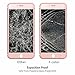 F-color Compatible Full Screen Cover Tempered Glass Screen Protector Replacement for iPhone 8 Plus, iPhone 7 Plus Screen Protector, Rose Gold, 5.5 Inch