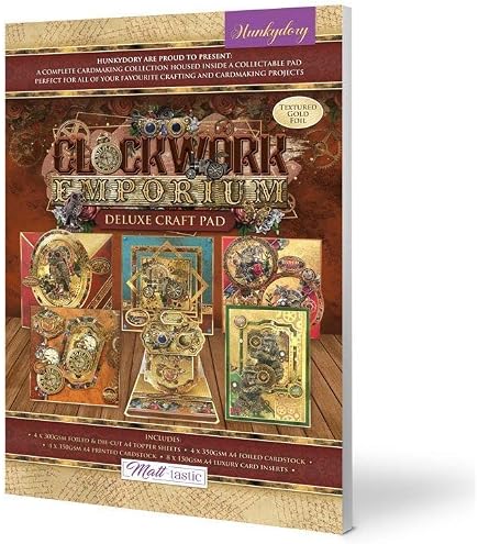 Hunkydory Blocco Deluxe Per Creazione Biglietti - Collezione Wildflowers - Kit Fai Da Te Con Topper, Cartoncino E Inserti - Formato A4