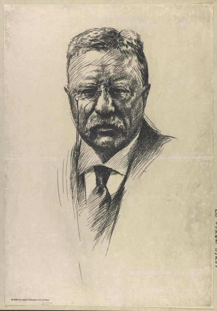 Photographs - Historic Photos 1919 Photo Theodore Roosevelt, bust portrait, facing front Print of etching shows portrait of Roosevelt.