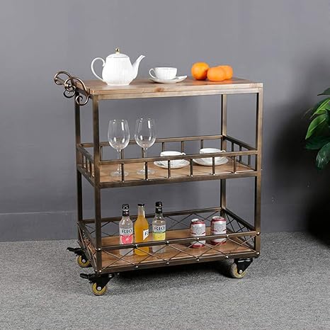 Amazon.de: Gongff Servierwagen, Küchenwagen, aus Schmiedeeisen, Retro