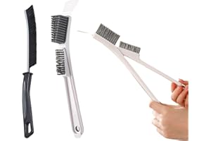 JDL LUCKY LIFE Hard Bristle Crevice Cleaning Brush, Cleaning Brush Set with Long Handle, Scrub Brushes for Cleaning,Houshold Stove Cleaning Brush