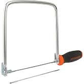 JORGENSEN Pro Coping Saw Set with 2 Replacement Blades, 6-1/2 Inch | Coping Saw with Durable Frame and Extra Blades for Cutting Wood, Plastic, Rubber, and Soft Metal in Woodworking Projects