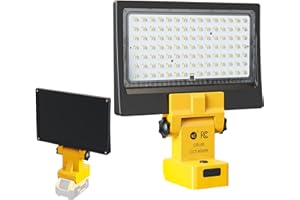 CA NEW SUNSHINE Cordless LED Work Lights for Dewalt 18V/20V Battery,48W 5760 Lumens Battery Powered Portable Flood Lights for Emergencies, Camping, Outdoor Job Site Work Light