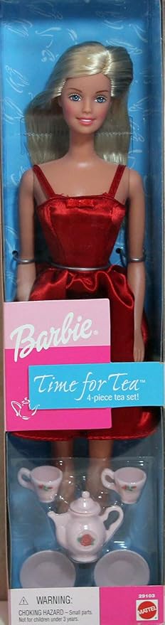 Buy Barbie Time For Tea Doll W 4 Piece Tea Set 00 Online At Low Prices In India Amazon In
