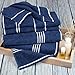 8-Piece Towel Set - Cotton Bathroom Accessories with 2 Bath Towels, 2 Hand Towels, 2 Washcloths, and 2 Fingertip Cloths by Bedford Home (Navy)