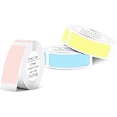 TuSamper Label Maker Tape - D30 Label Tape, Multi Color Sticker Thermal Paper for Phomemo D30 Label Printer, Household Storage Labels, Self-Adhesive Label Tape, 12 mm x 40 mm, Set of 3