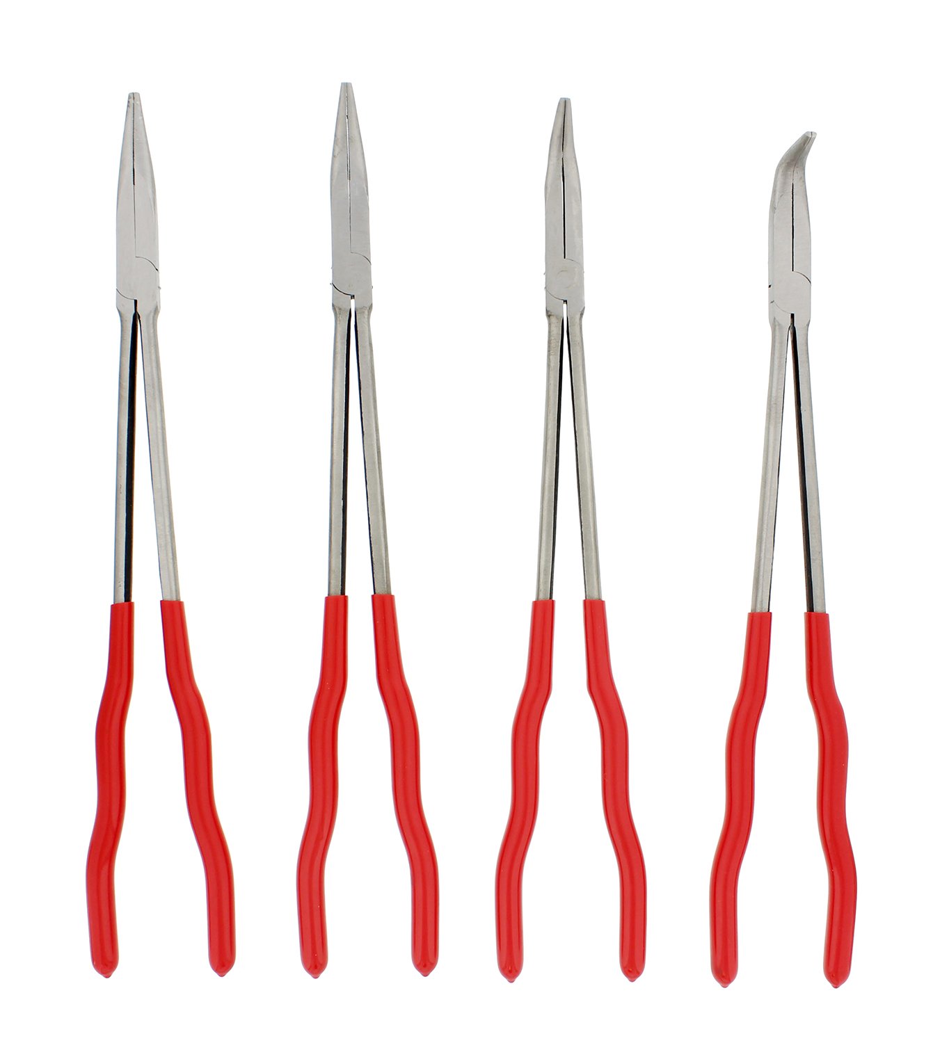 16" Long Bent 45° Needle Nose Pliers – Cal-Hawk CPL16LB – Matt Handle