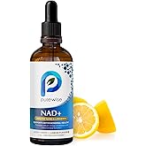 PureWise NAD+ Liquid Supplement — Sublingual Drops for Cellular Energy & Mitochondrial Support, Enhanced Bioavailability, Lemon Flavor — 4 fl oz