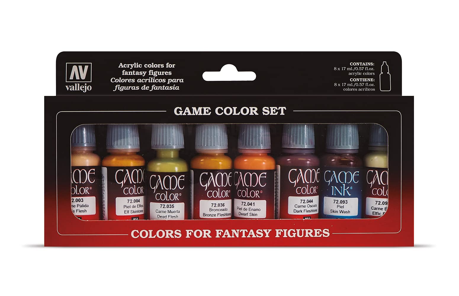 Vallejo Game Color Skintones Acrylic Paint Set - Assorted Colours (Pack of 8)