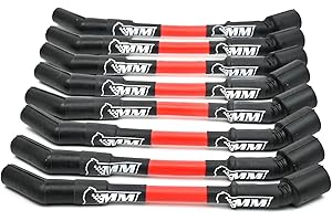 Michigan Motorsports LS Spark Plug Wire Set 10mm Performance Wires - Fits LS1 LS2 LS3 L99 L76 L77 Camaro Firebird Corvette (Red)