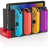Charging Dock Compatible with Nintendo Switch & OLED Model Joycons, Joycon Controller Charger Dock Station for Charges up to 4pcs Joypad, Charging Stand Station for Nintendo Switch/OLED Model