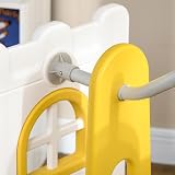 AIYAPLAY 6-in-1 Toddler Swing Slide Set Climber Baby Playground Basketball view 8