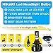 HIKARI Ultra LED Headlight Bulbs Conversion Kit -H13/9008, Prime LED 12000lm 6K Cool White,2 Yr Warranty