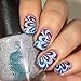 Floral Watermarble Stencils Nail Vinyls By Twinkled T - 1 Sheet of 16 Stencils