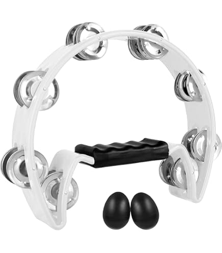 Amazon.com: RhythmTech RT1010 Tambourine, Nickel Jingles, Black
