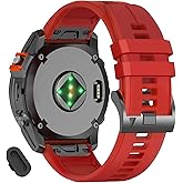 VELEYOK 22mm Quickfit Watch Band Compatible with Fenix 8 Pro/tactix 8 AMOLED 47mm/Fenix E/7 Pro/7/6 Pro/6/5 Plus/5,Silicone Bands for Descent G2/G1 Solar/Forerunner 970/965/955/945/quatix 8 7 47mm