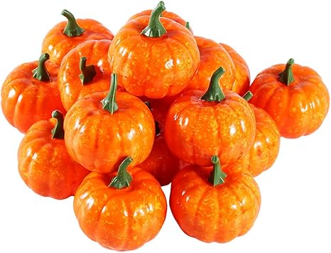 16pcs Small Simulation Pumpkin Kitchen Decor Cute Mini Pumpkins