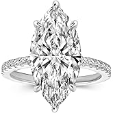 Maxinejewelry 5.5CT Marquise Cut Engagement Ring for Women, Elegant S925 Silver 5A Cubic Zirconia Bridal Wedding Promise Ring