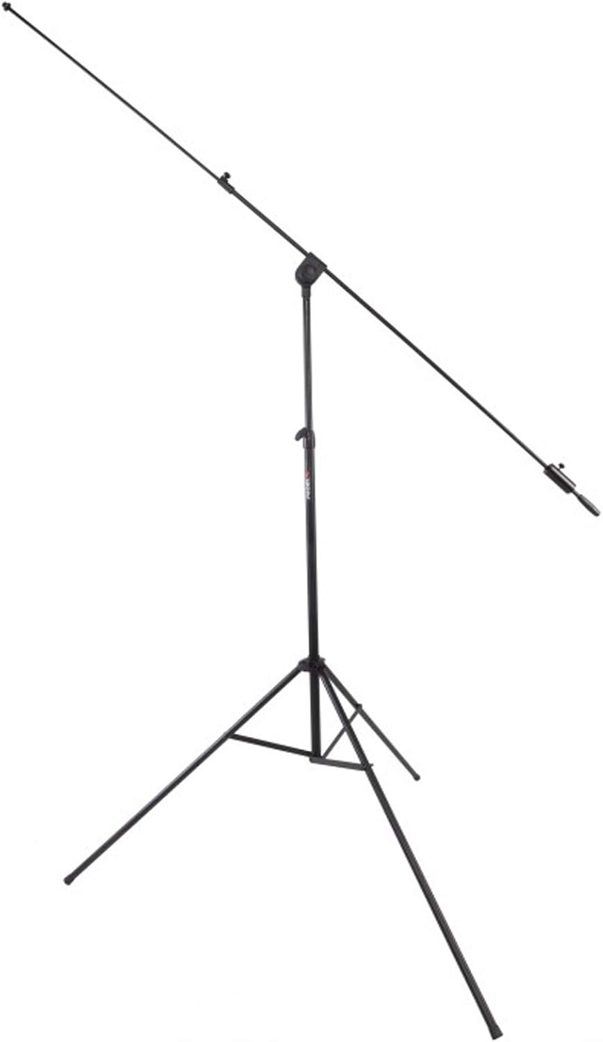 Large Professional Microphone Stand with Boom and Base Aluminium Tripod with Joint Set Up In Nylon, Black