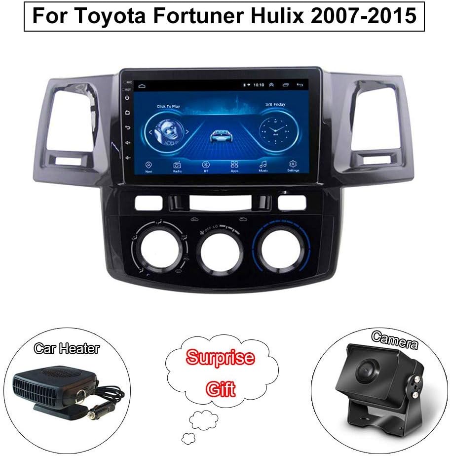 XMZWD Android 8.1 GPS Car Stereo 9 Inch Multi-Touch Screen, For Toyota Fortuner Hulix 2007-2015 Supports Wifi/Bluetooth/Car Radio/Multimedia Player (Contain Camera/Car Heater)