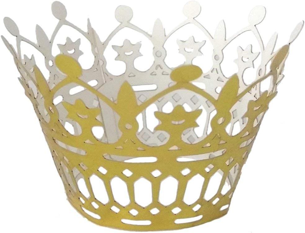50pcs Crown Cupcake Wrappers Wraps Cases Cake Holder for