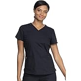 Dickies EDS Women Scrubs Top V-Neck Print DK876