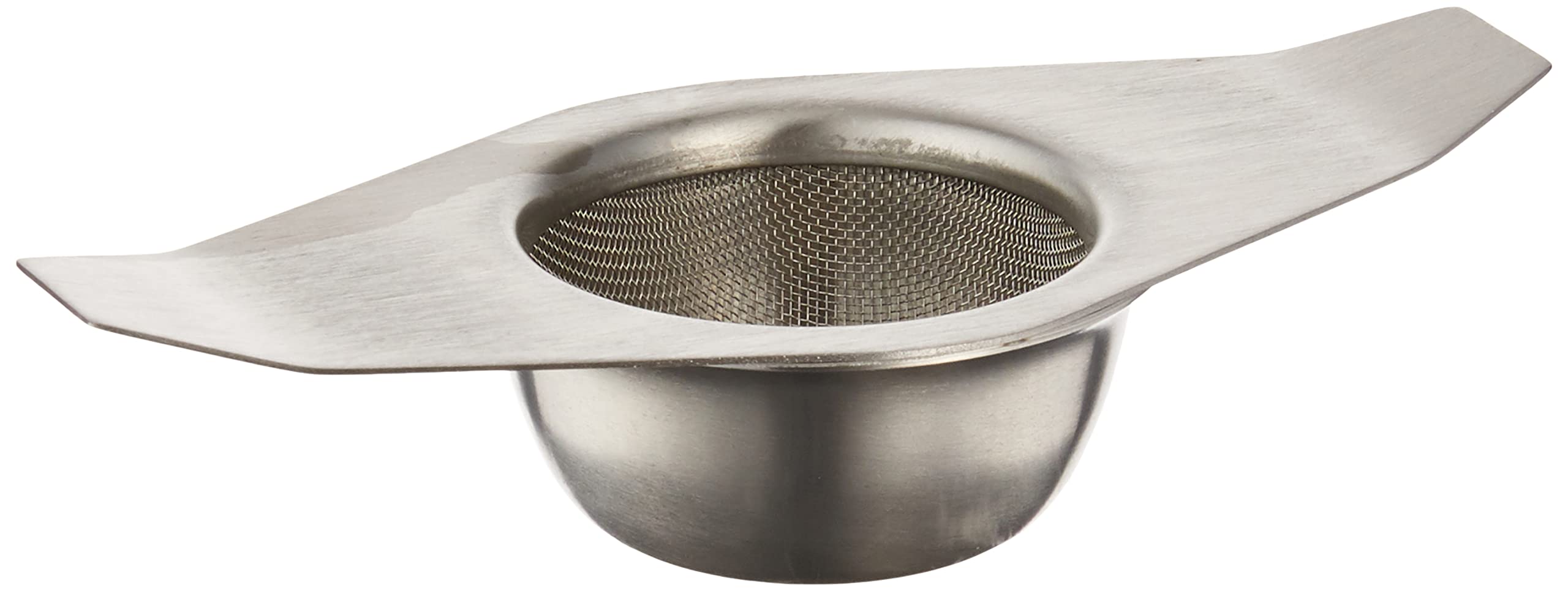 Sunnex 11209 Stainless Steel Tea Strainer with Drip Bowl, Silver