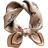 Hexchasty Head Hair Scarf Satin Silk Feeling Scarves for Women Lightweight Fashion Bag Purse Scarf for Handbags Accessories