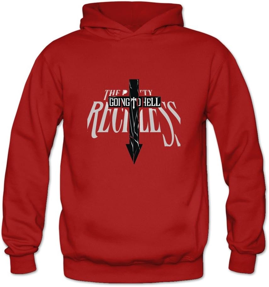 GYKU Women's The Pretty Reckless Long Sleeve Hoodies Size XL Red,100% Organic Cotton