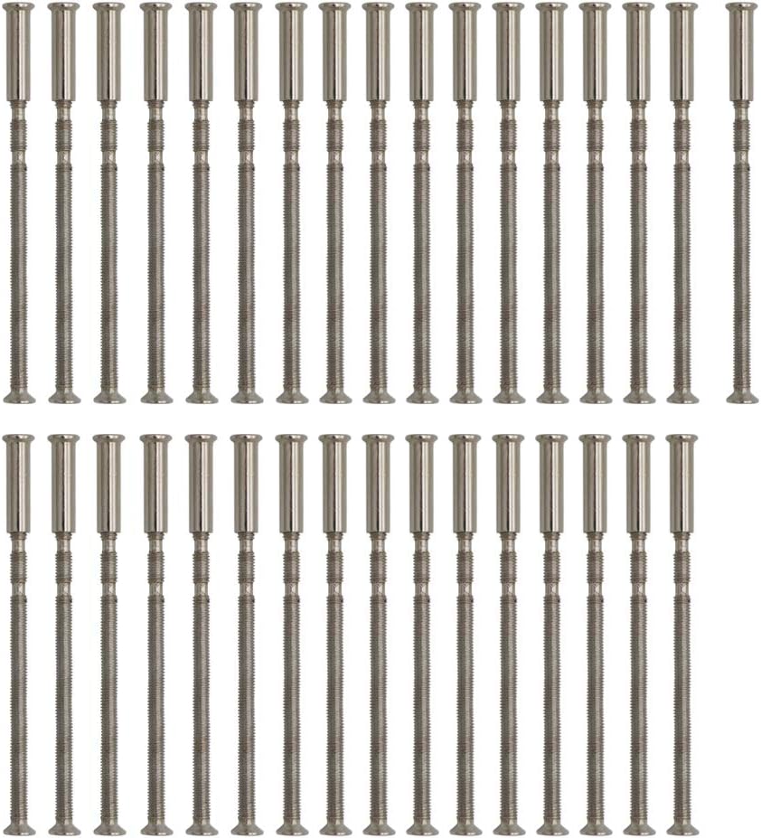 VINLIN 33Pcs M3 Door Handle Screws Connecting Bolts Sleeves Adjustable Length Bolt Fixing Sleeve Male to Female for Solid Door Handle Escutcheons Cabinet Drawers project