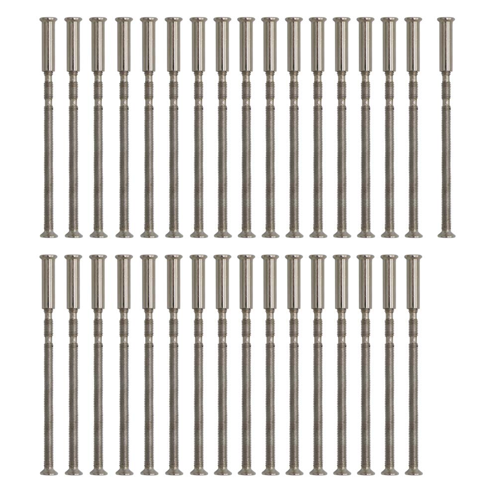 VINLIN 33Pcs M3 Door Handle Screws Connecting Bolts Sleeves Adjustable Length Bolt Fixing Sleeve Male to Female for Solid Door Handle Escutcheons Cabinet Drawers project