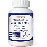 Magnesium Glycinate 1000mg - High Absorption chelated Magnesium Supplement - Supports Relaxation, Restful Sleep, Muscle Function & Bone Health - 180 Capsules - Vegan, Non-GMO