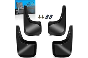 KEYOOG Front & Rear Mud Flaps Splash Guards Fit for 2007-2014 Chevy Silverado 1500/2500 HD/3500/3500 HD-Fit The Models with Single Rear Wheels, 4-Pc Set Easy to Install, Mud Guards Splash Guard Black