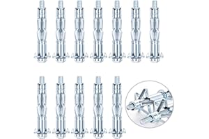 INCREWAY Wall Anchor, 20 Pcs M4×38 Heavy Duty Zinc Plated Steel Molly Bolt Hollow Drive Wall Anchor Screws for Drywall Sheetr