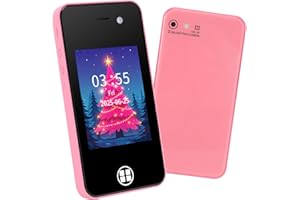 ANTUMKDS Kids Smart Phone, Christmas Birthday Gifts for Boys Girls Toddler Cell Phone Toys with Dual Camera Music Player Mini Educational Learning Games Fake Phone for 4-8 Year Old with 16G SD Card (Pink)