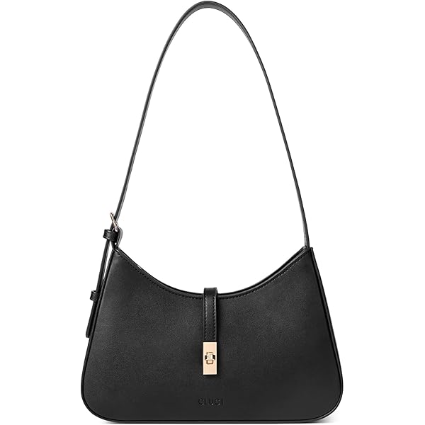 RONSIN Borsa A Tracolla Donna Hobo Piccola In Pelle Vegana - 6 Scomparti RFID, 2 Cinghie, Per Smartphone E Oggetti Quotidiani (Nero) - 2