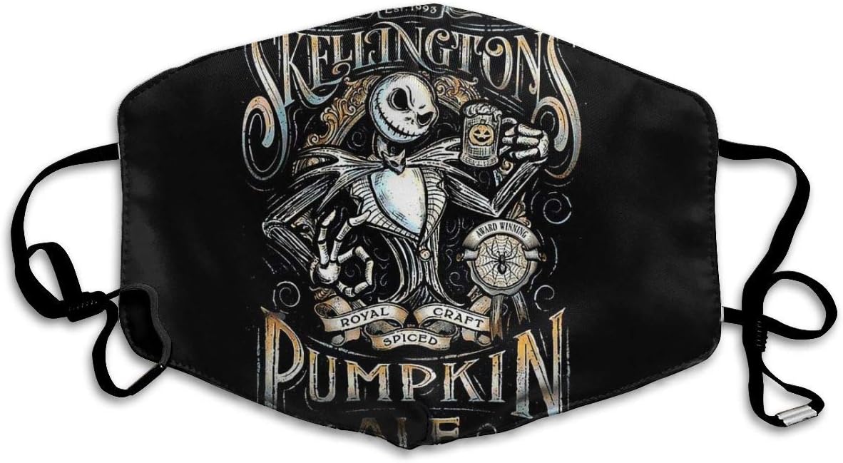 Nightmare Before Christmas - Skellingtons Pumpkin Ale Men Women Adjustable Earloop Face Ma-sk,Anti-dust Mouth Ma-sk,Reusable Protection Ma-sk,Pollen Ma-sks,Anti Pollution Ma-sk,Anti-smog Ma-sk