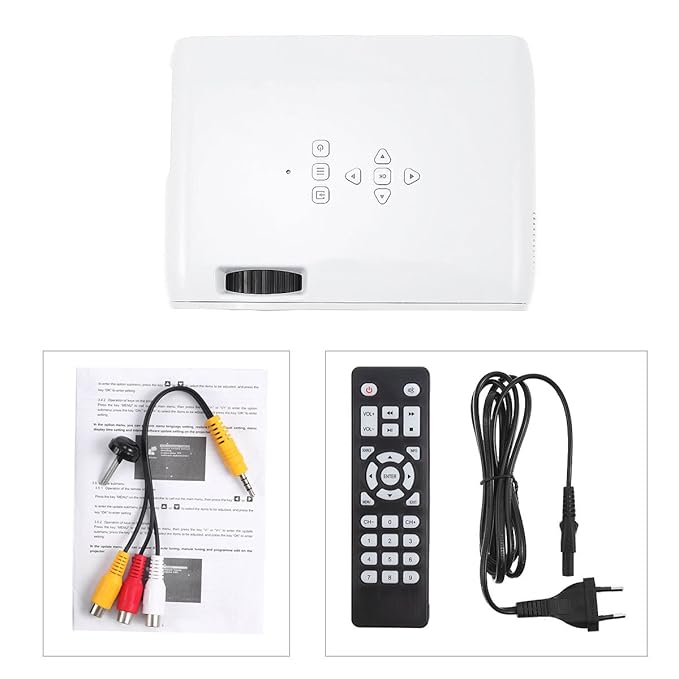 Tronfy Mini Proyector con el Cable de conexión HDMI LED con ...