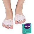 Gel Metatarsal Cushion Pads, Toe Separators Bunion Splint Pads for Hallux Valgus, Hammer Toe, Forefoot Pads,Gel Metatarsal Pad Breathable for Mortons Neuroma
