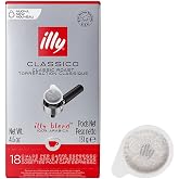 illy E.S.E. Coffee - Single-Serve Pods &ndash; Classico Medium Roast - Notes Of Chocolate &amp; Caramel - For E.S.E Machines - Extraordinary Aroma &amp; Body &ndash; 18 Count