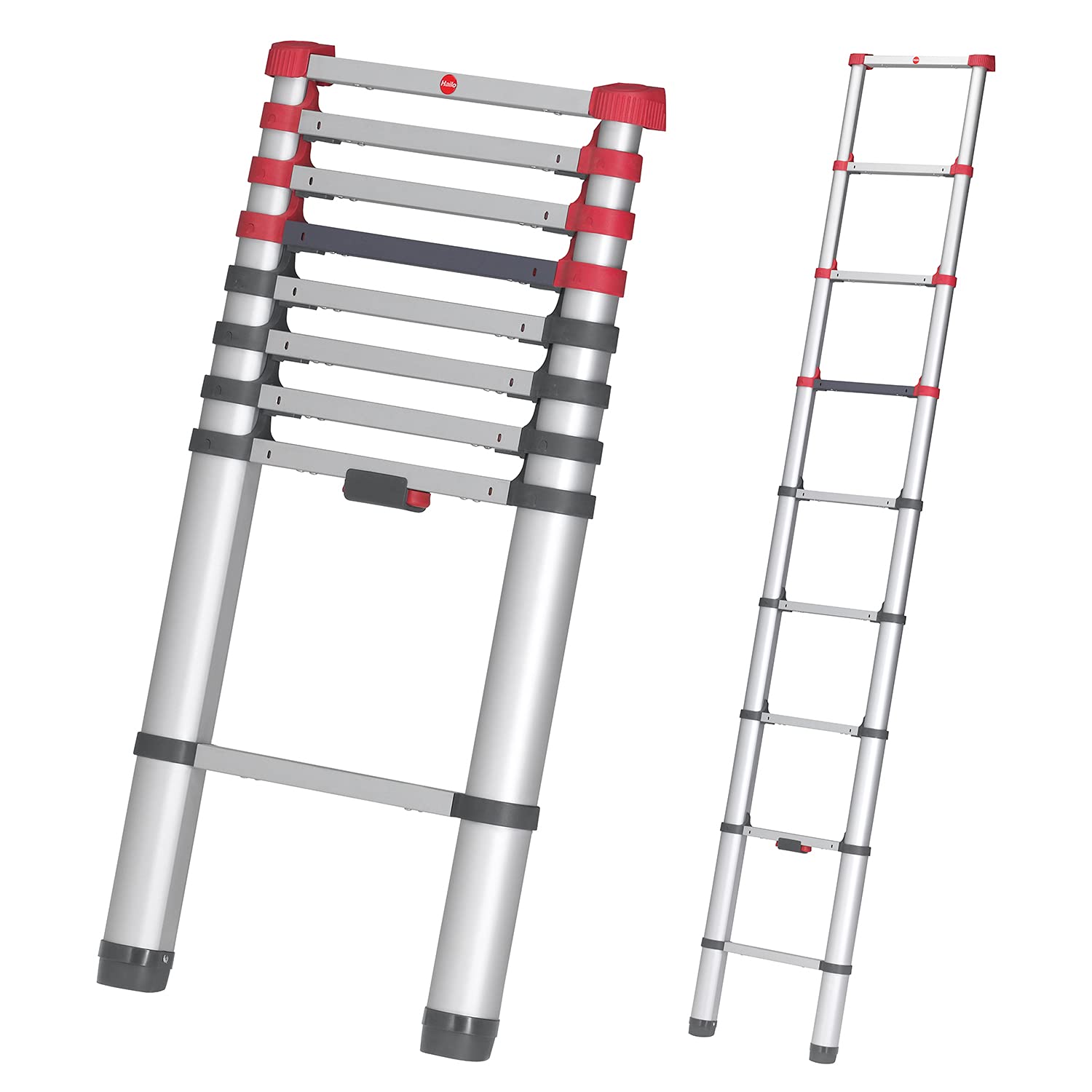 Hailo 7113091 Telescopic Ladder - Silver (1-Piece)