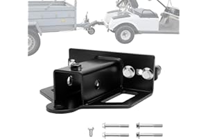 KINGWAY Universal Mower Trailer Hitch with 2in Receiver, Zero Turn Lawn Mower Tow Hitch Receiver for UTV Tractor Golf Cart,6mm Thickened Heavy-Duty Trailer Hitch Receivers with Chain Slot Pin Hole