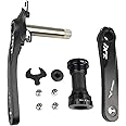 BNVB Bike Crank Arm Set， 170mm 104 BCD Mountain Bike Crank Set with Bottom Bracket Crank and Chainring Bolts for MTB BMX Road Bicyle, Compatible with Shimano, FSA, Gaint (Black/Red/Silver)