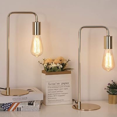 Set of Modern Gold Industrial Table Lamps Zimbabwe Ubuy