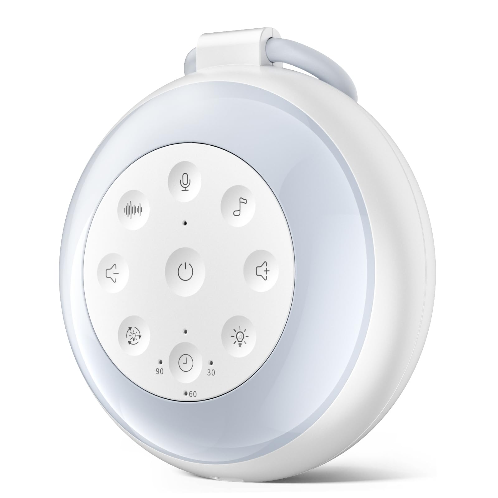 Sizi Sleep Sound Machine for Baby, Portable White Noise Sound Machine with Night Light, 3min Voice Record, 24 Soothing Noise Sounds Therapy, 3 Auto-Off Timer with Memory Fuction, Baby Shower Gifts