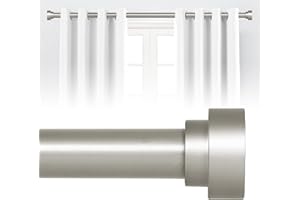 HEI! DEAR Silver Curtain Rods for Windows 66 to 120 Inch(5.5-10ft),1" Diameter Heavy Duty Curtain Rods,Adjustable Curtain Rod,Modern Decorative Drapery Rods,Telescopic Window Curtains Rod 36-120",Antique Silver