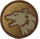 Wolf Head Morale Patch (Desert (Tan))