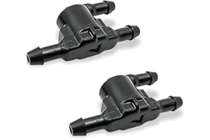 Flygun 2 PCS Car Windshield Wiper Washer Check Valve, 3 Port Cleaning Nozzle Replacement 8532128020, Wiper Spray Pipe Cleaning Connector Accessory, Compatible with Toyota Lexus (Black)