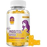 Myo & D-Chiro Inositol Gummies for Women – 40:1 Ratio Hormone Balance & Fertility Support with ALA, Vitamin D3, B12 & Chromium – Lemon Flavor Inositol Supplement for Women – 60 Gummies 1 Pack